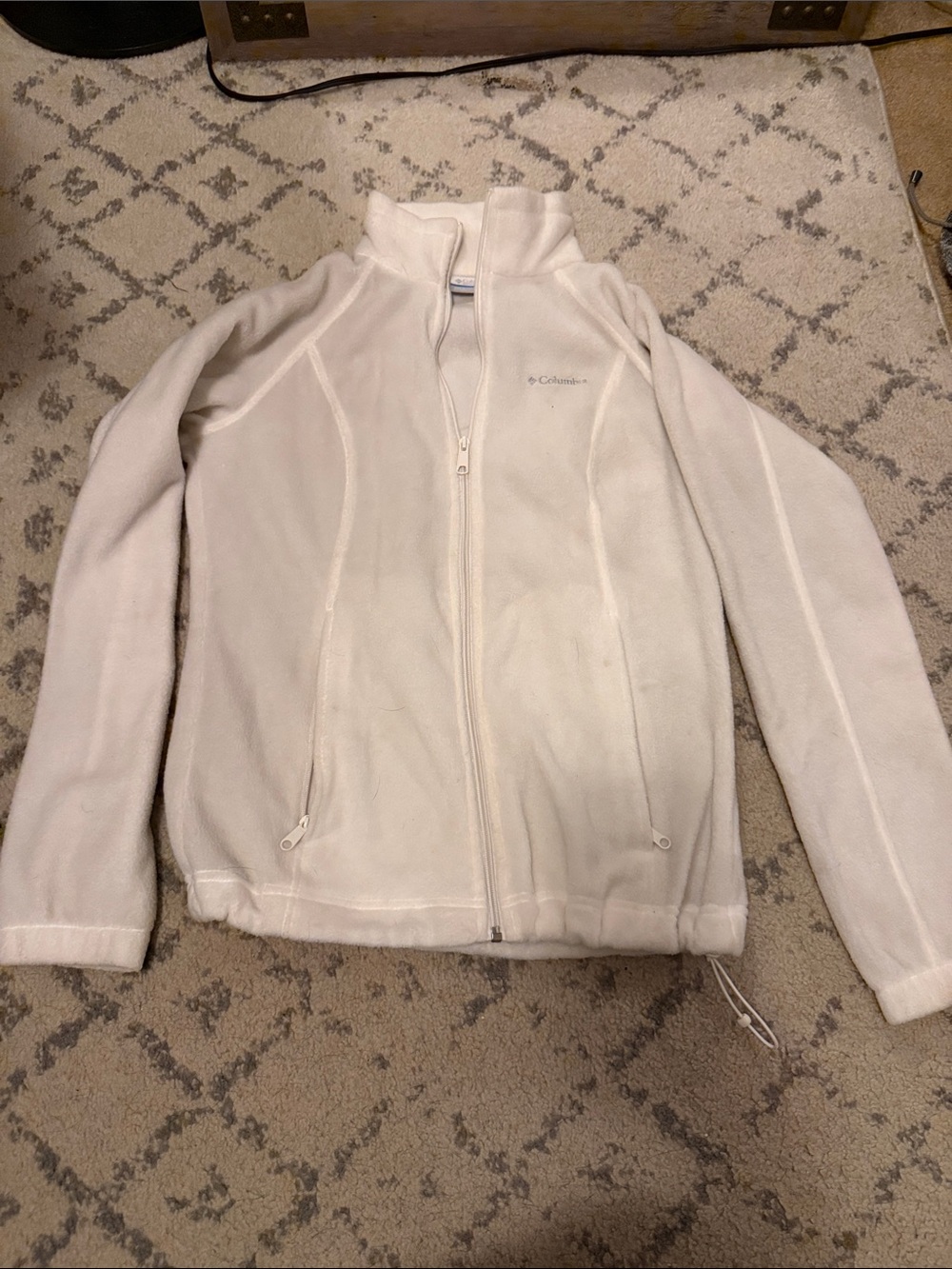 Columbia Women's Cream Full-Zip Teddy Fleece Jacket